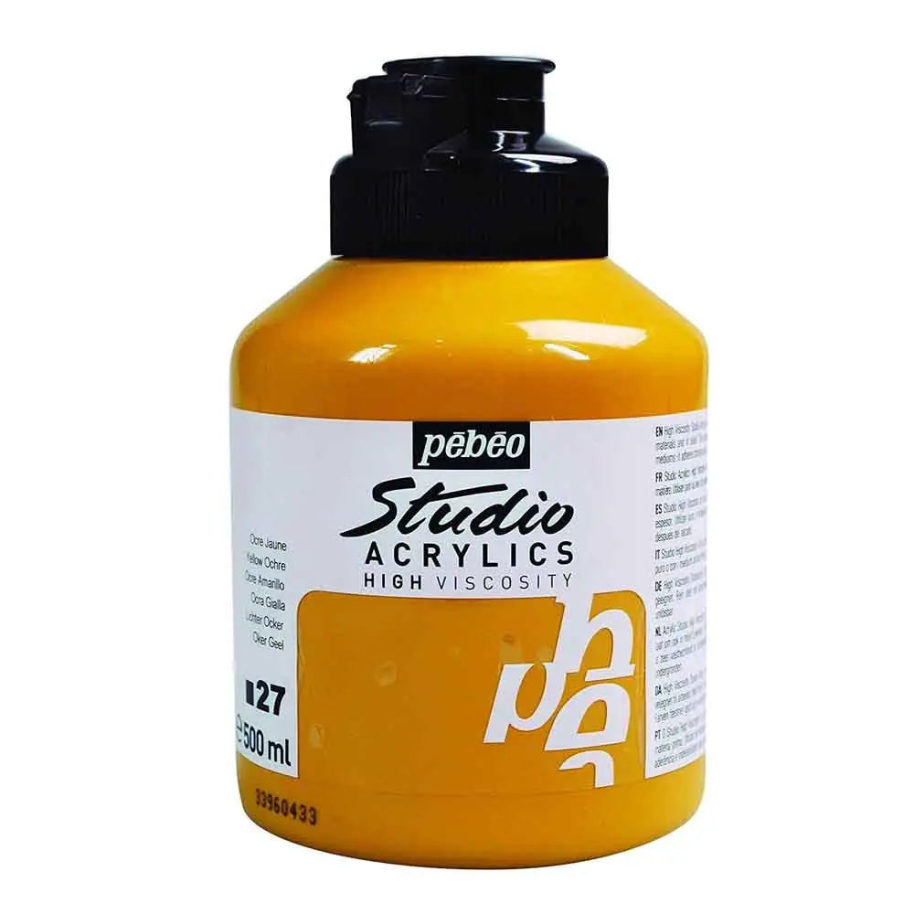 Pebeo Studio Iridescent Acrylic Paints / Colours High Viscosity 500ml (Loose) Pebeo